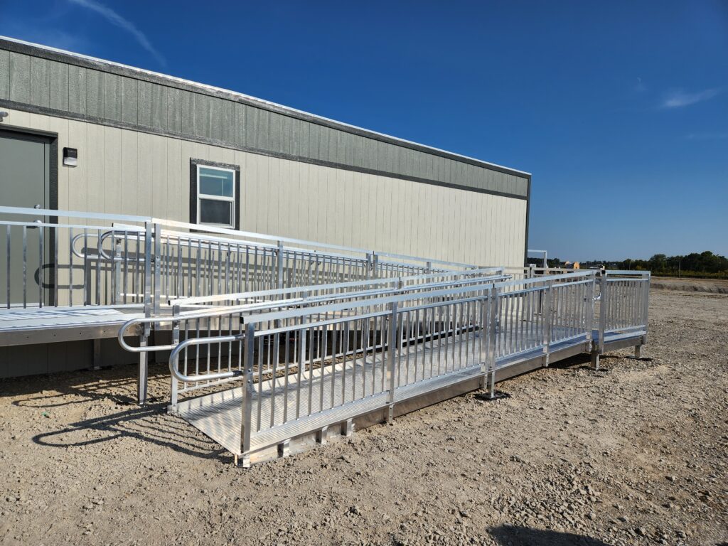 ADA Ramp on Modular Building Upside Installation