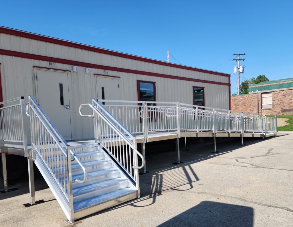 ADA Switchback Ramp and Step Upside Installation