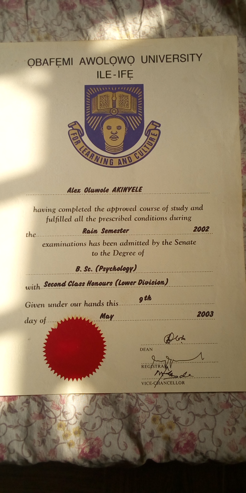 Tutor Oluwole Akinyele id14300 Preparation to school, Music theory, Psychology UpSkillsTutor