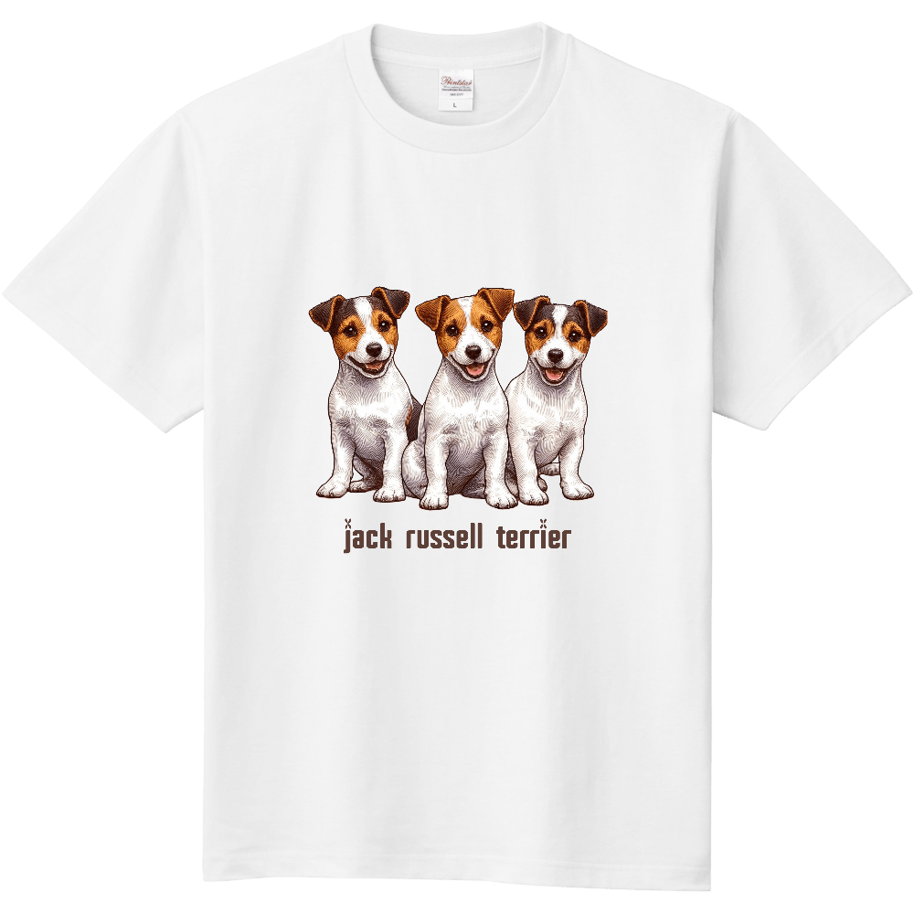 ジャックラッセルテリア シンプルデザインTシャツ（定番Tシャツ）オリジナルTシャツのUPT