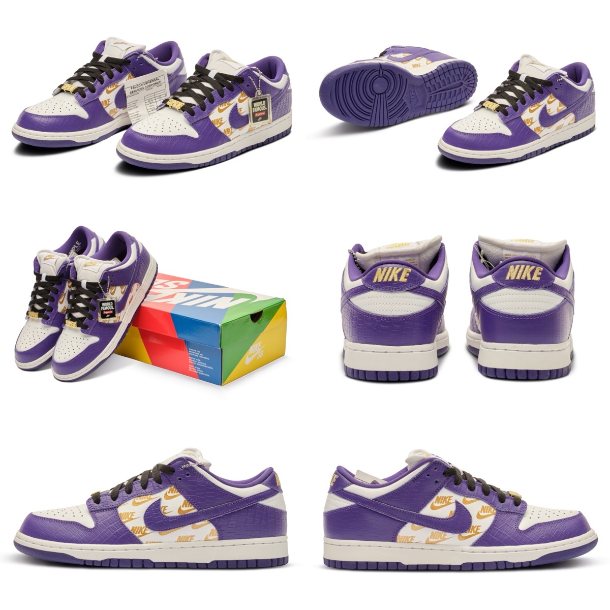未発売サンプル Nike SB × Supreme Dunk Low OG QS “Court Purple”がオークションに出品 UP