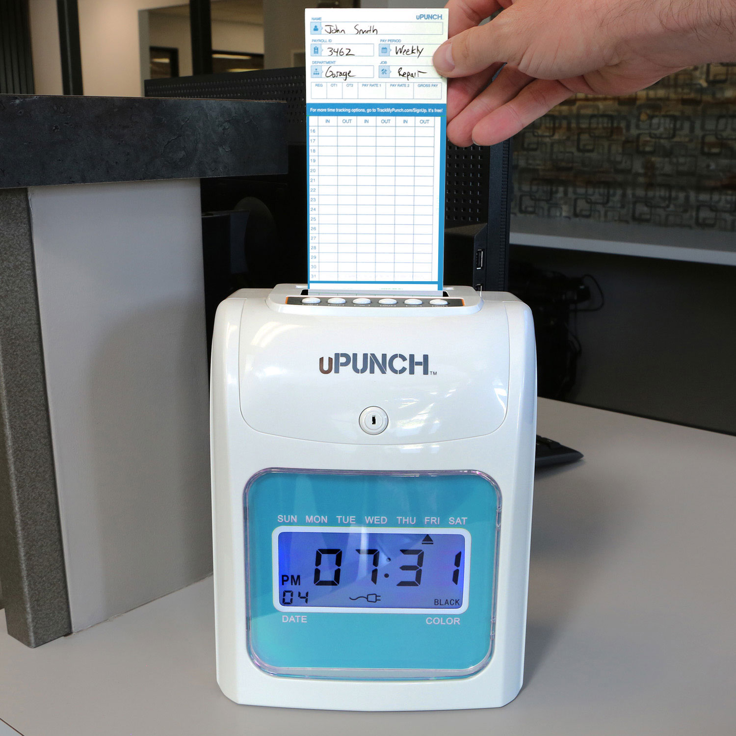 FN1000 PunchtoPay Time Clock & Mobile App uPunch