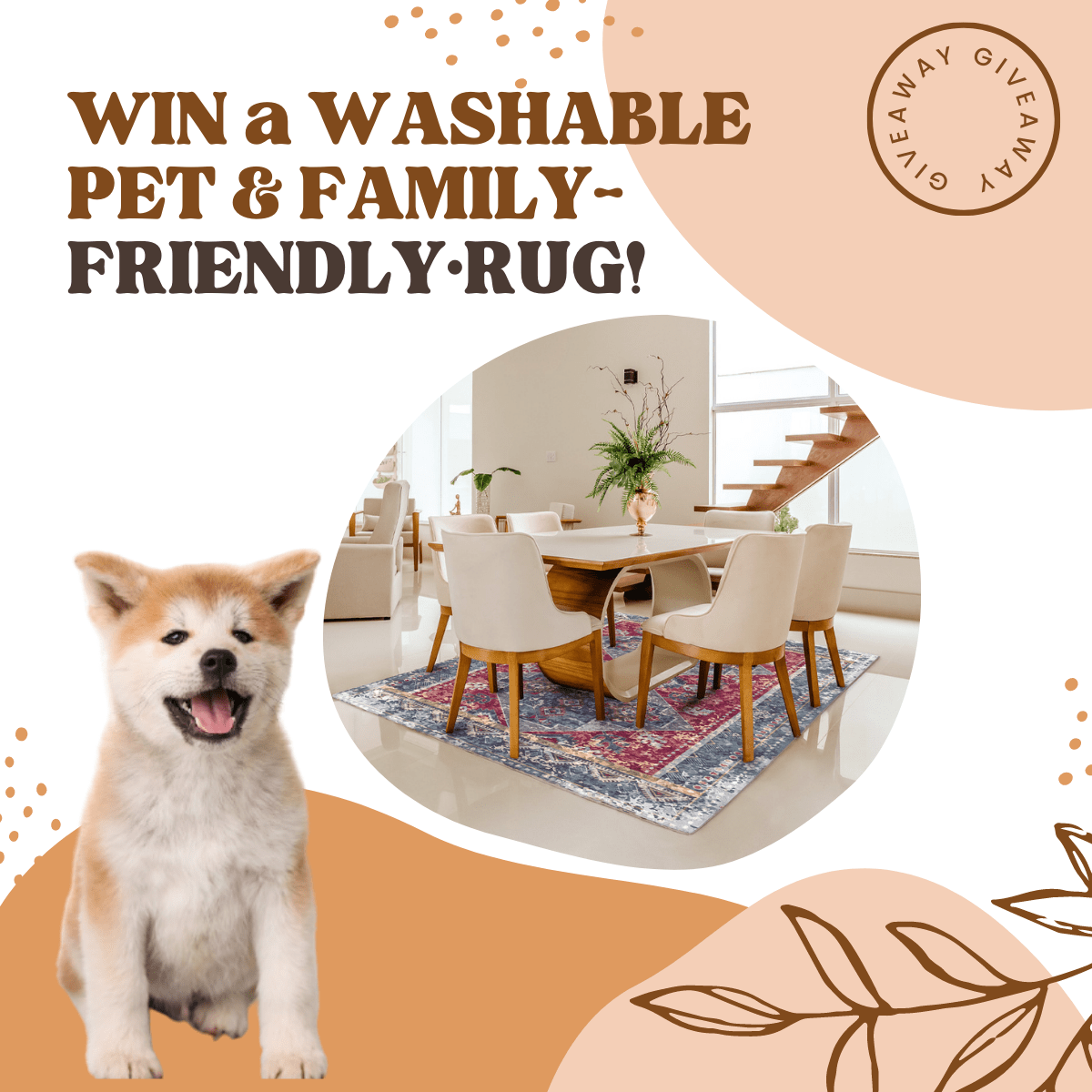 YoWinner 🙌 Win a FREE Washable Pet & Family Friendly•Rug!