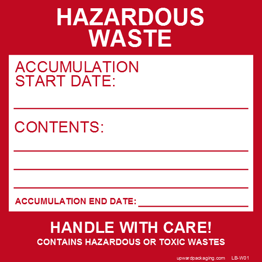 Hazardous Waste Labels Upward Packaging Inc