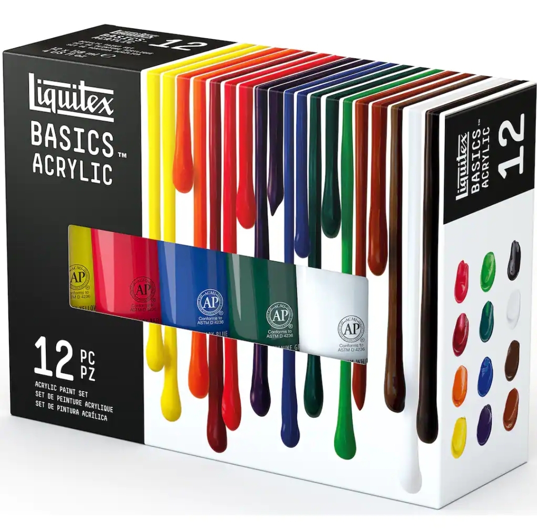 Liquitex Basics Acrylic Set 12x118ml Upwards Art Studio