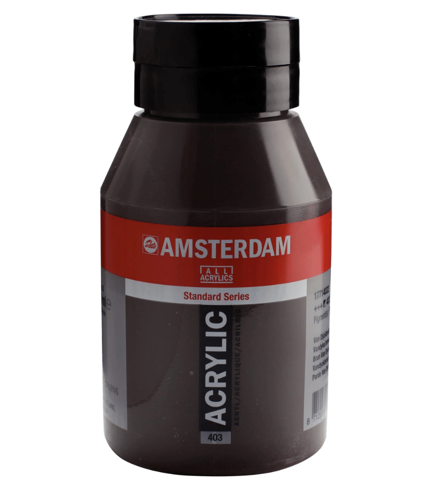 Amsterdam Standard Series Acrylic, Vandyke Brown 1000ml Upwards Art
