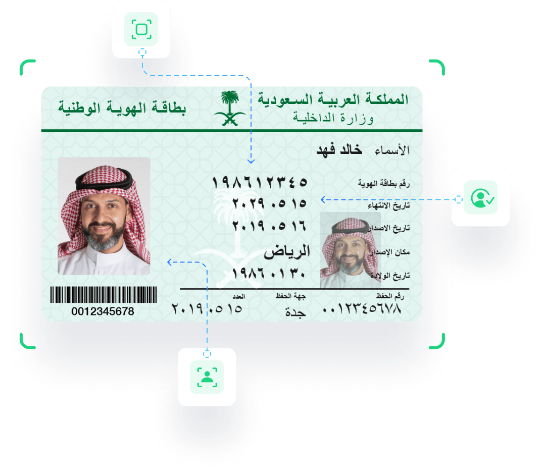Saudi Arabia National ID Card Verification Digital KYC Services uqudo