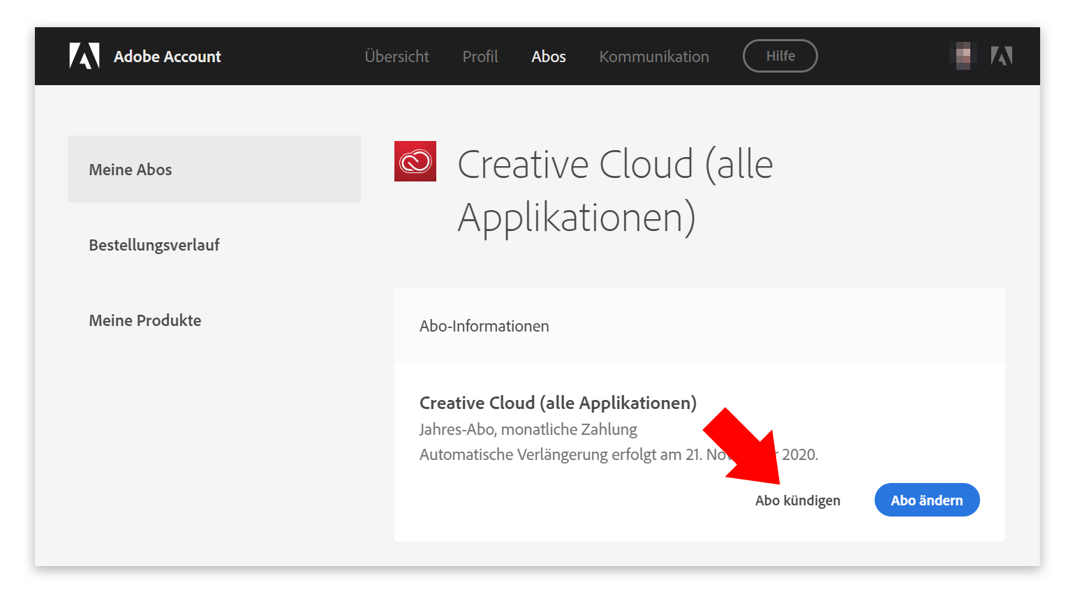 Adobe Creative Cloud Abo kündigen URBAN BASE