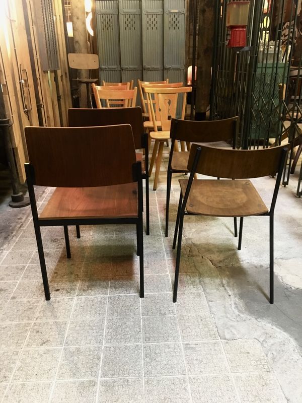 Wooden chairs with metal legs Urban Industrial