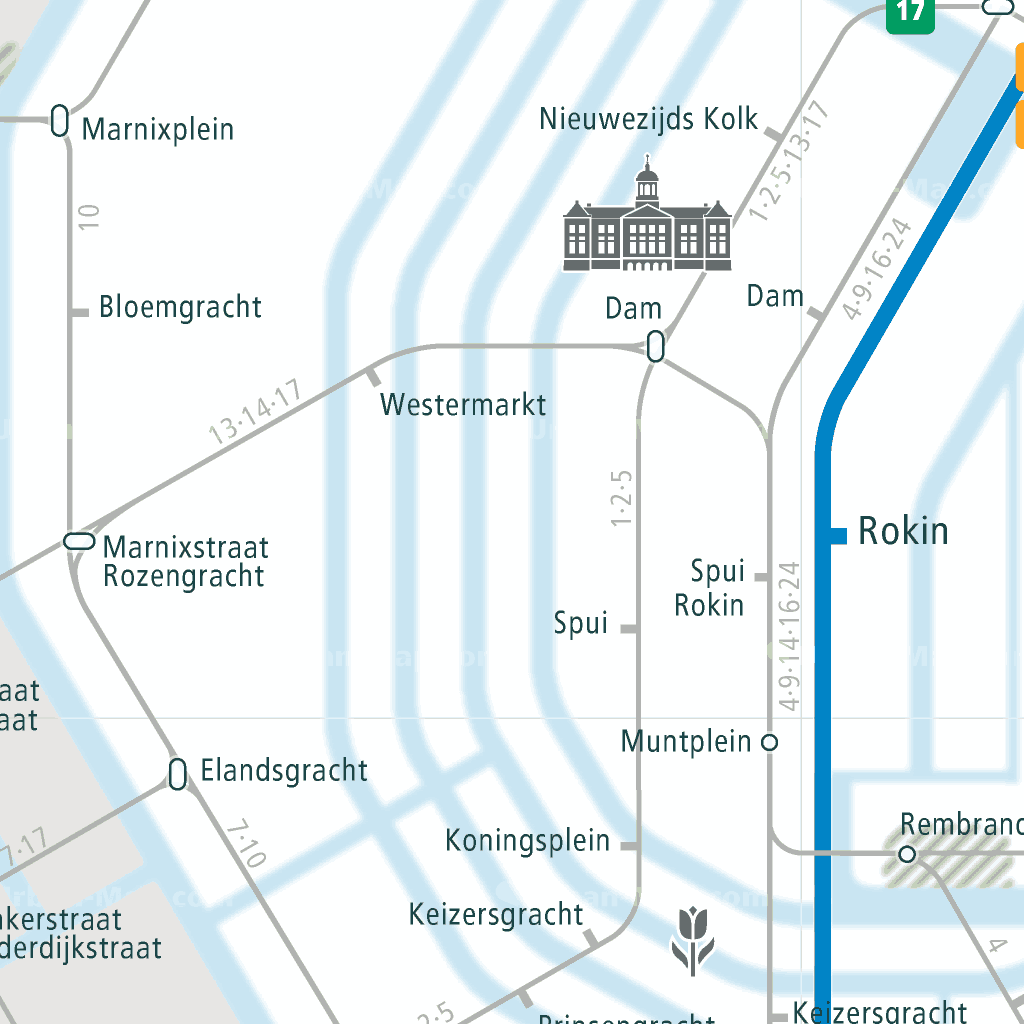 Amsterdam Rail Network Map NS Stations and Trains