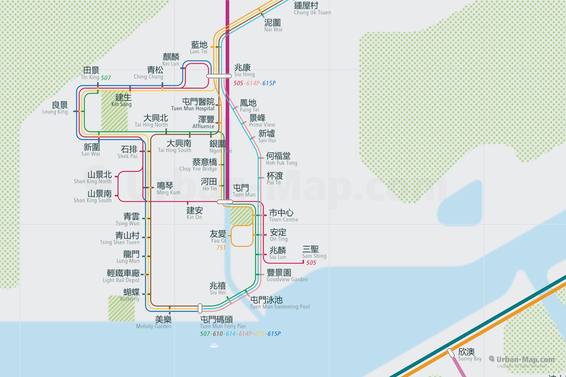 MTR > Light Rail System Map
