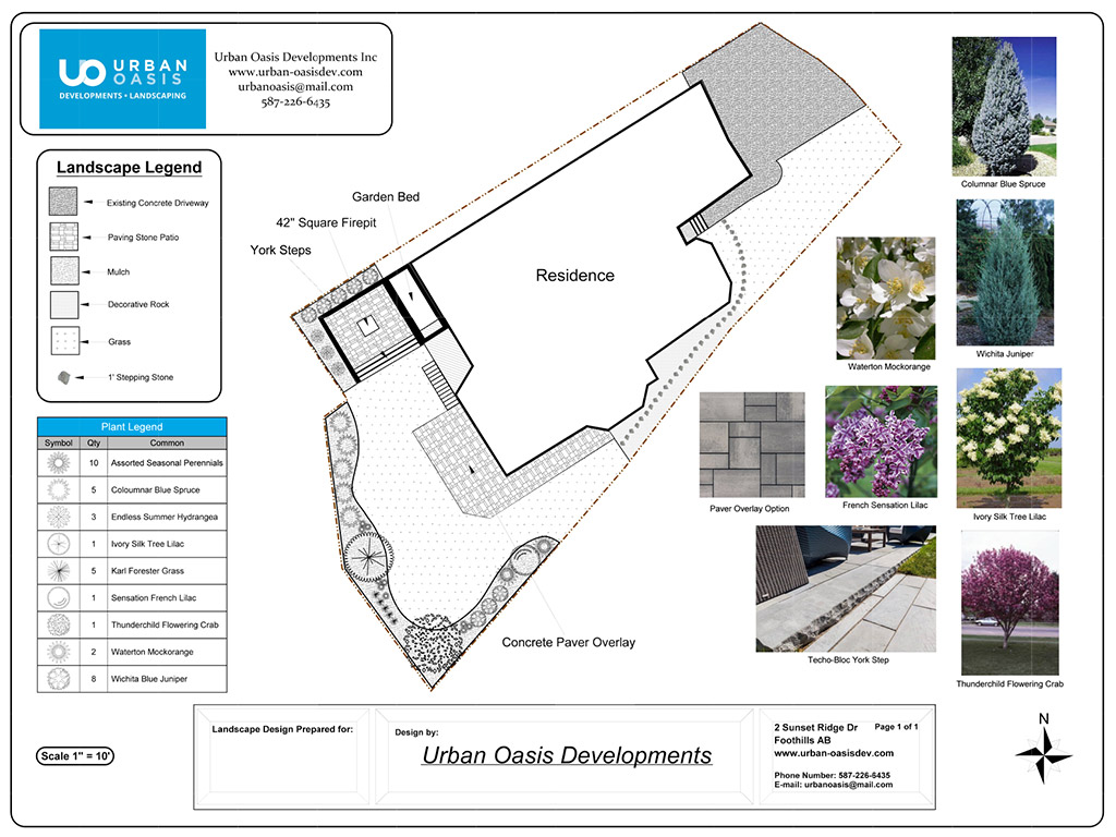 Calgary landscape design gallery Urban Oasis Developments