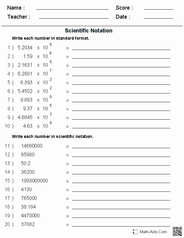 25 Worksheetworks Com Scientific Notation Answers