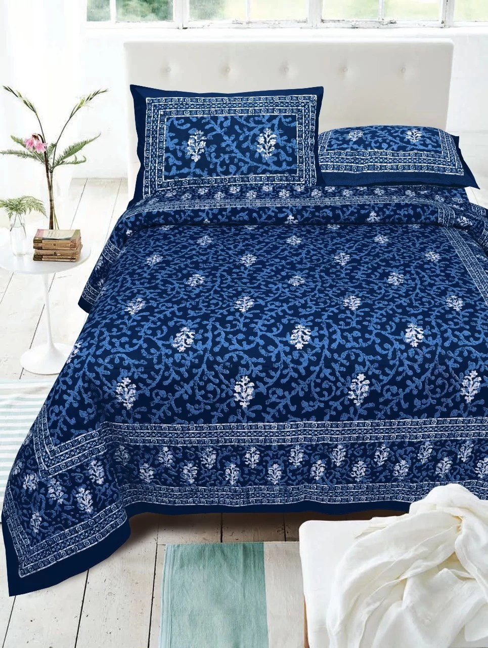 Buy Dabu Prints Cotton Double Bed Sheet Jaipur Bedsheets Online