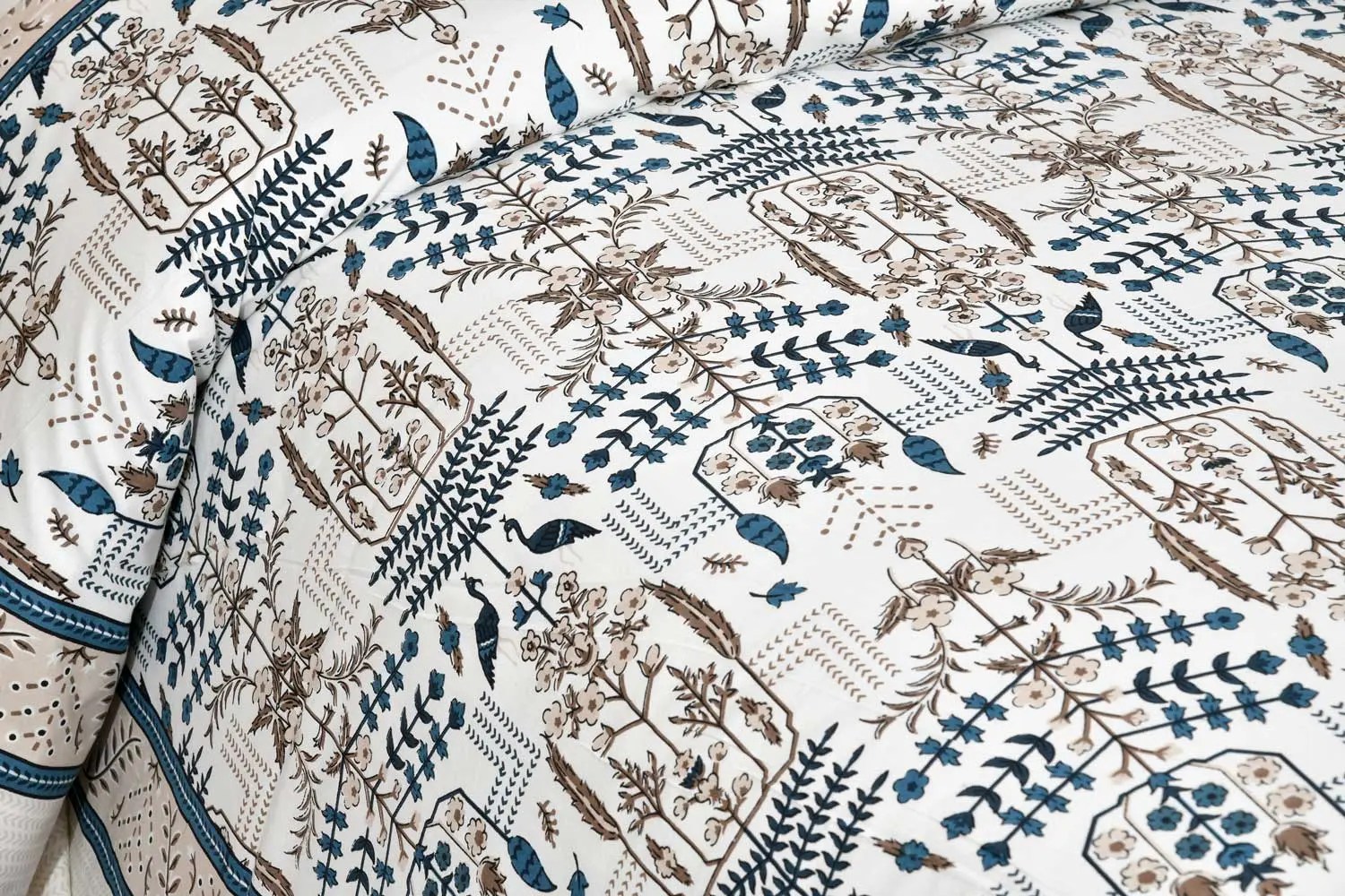Block Print Double Bed Cotton Quilt AC Quilts Online