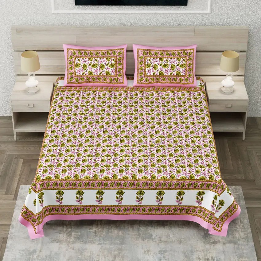 Buy Traditional Jaipuri Print Cotton Bedsheet King Size Online 50