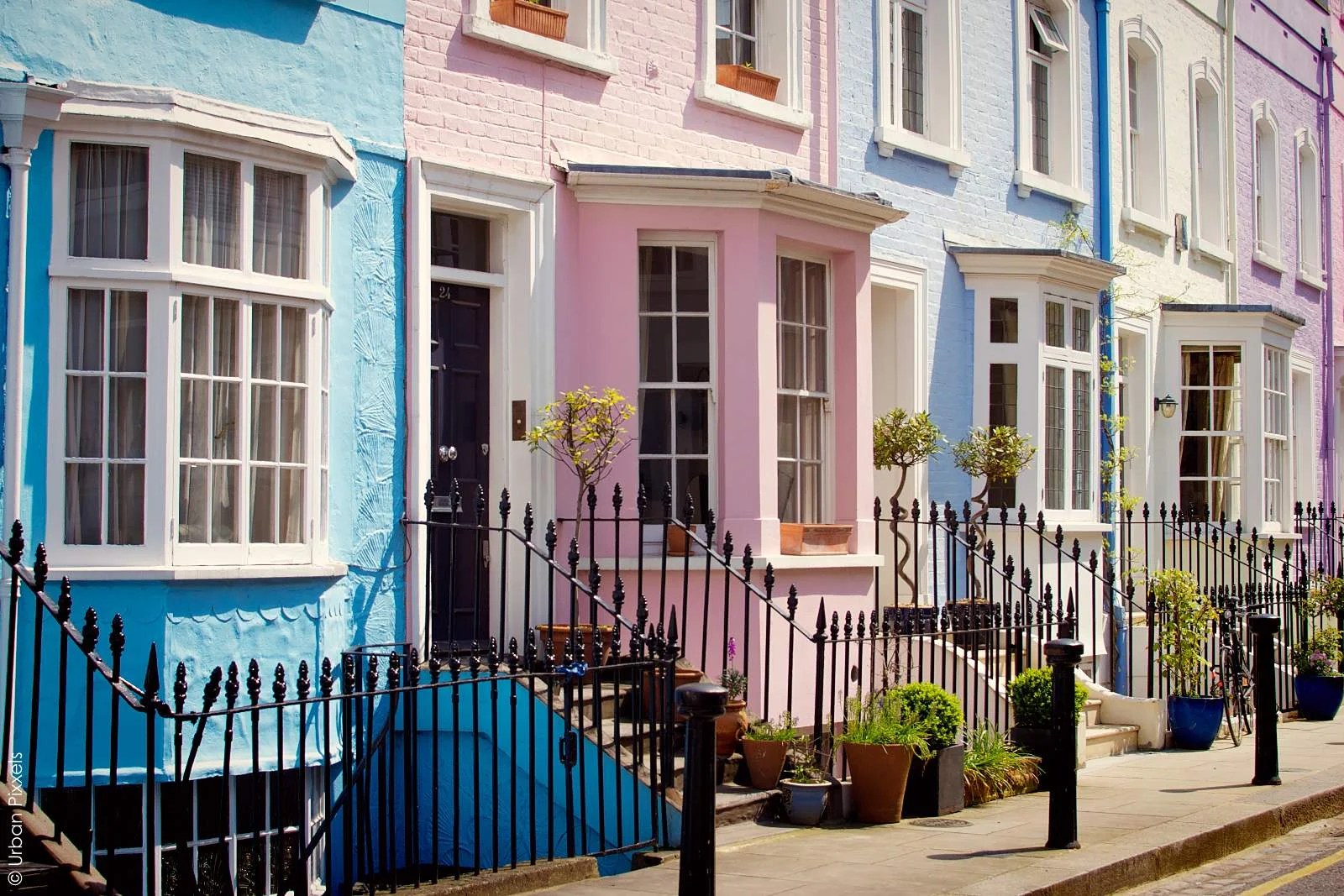 Colourful London Houses Urban Pixxels