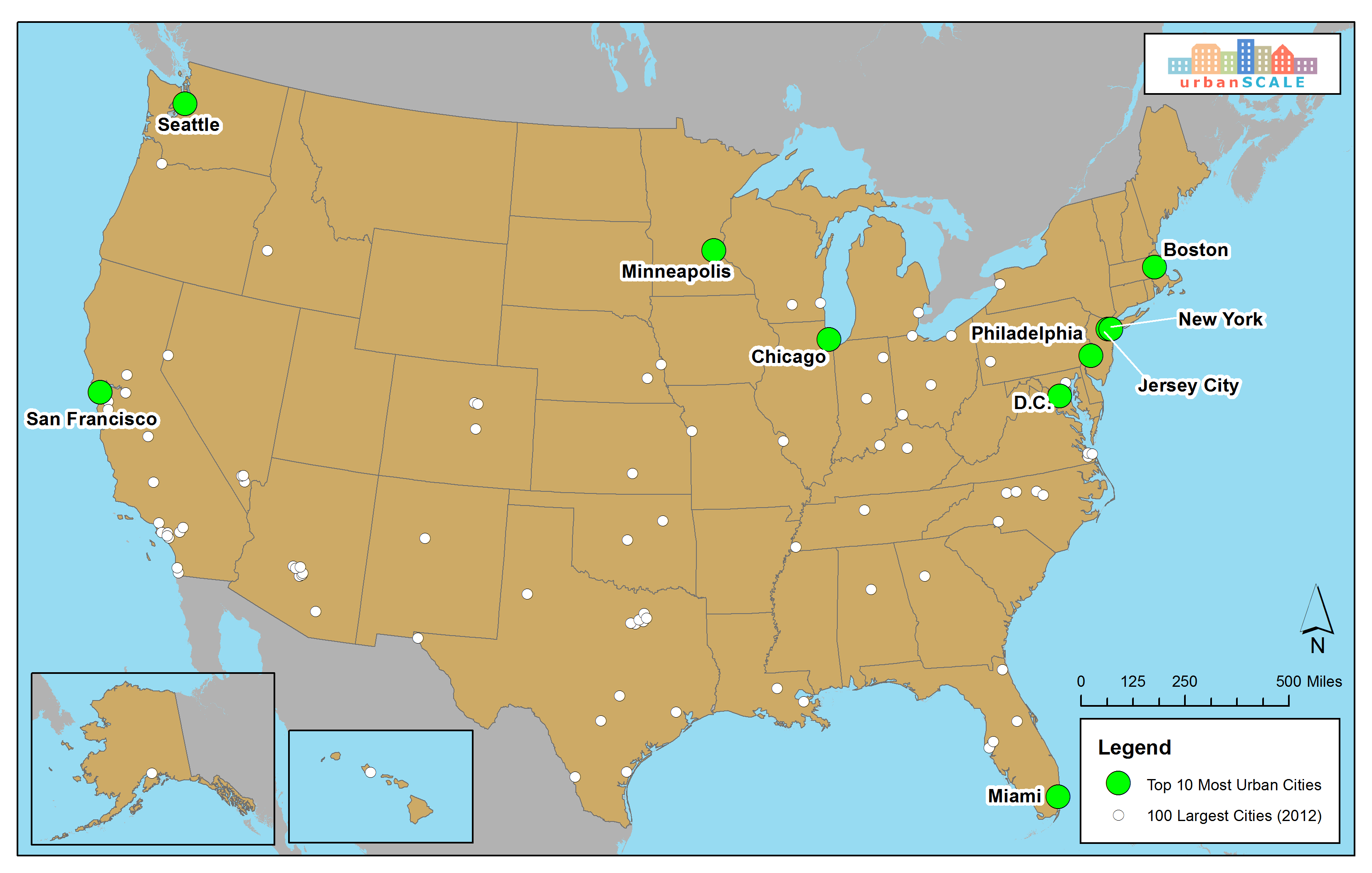 The Most Urban Cities - Urbanscale.com
