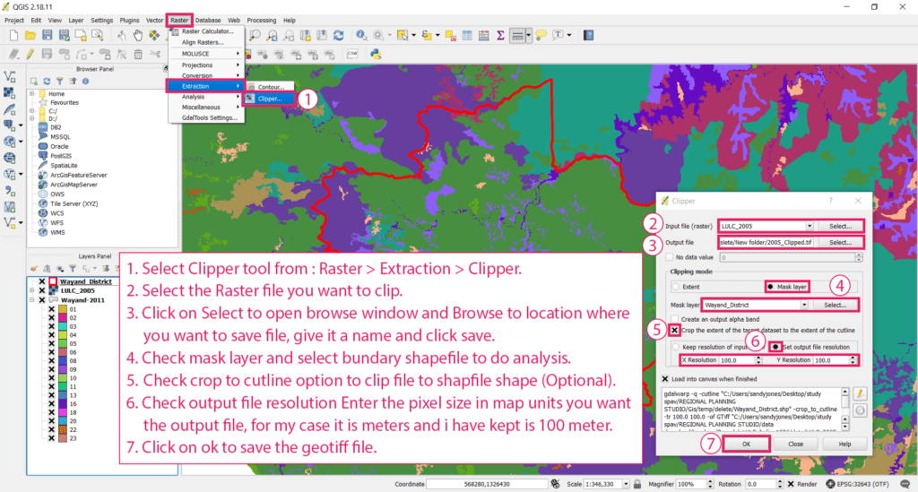 Landuse Modeling for Change Detection (Transition Matrix) Using Qgis