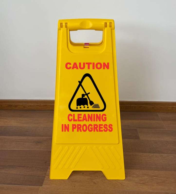 Cleaning in Progress Caution Stand Urban Tex Enterprises