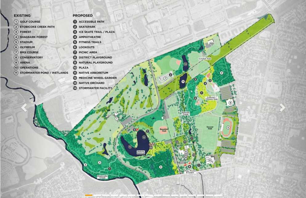 Centennial Park Etobicoke Map Etobicoke Centennial Park Updated Masterplan UrbanToronto