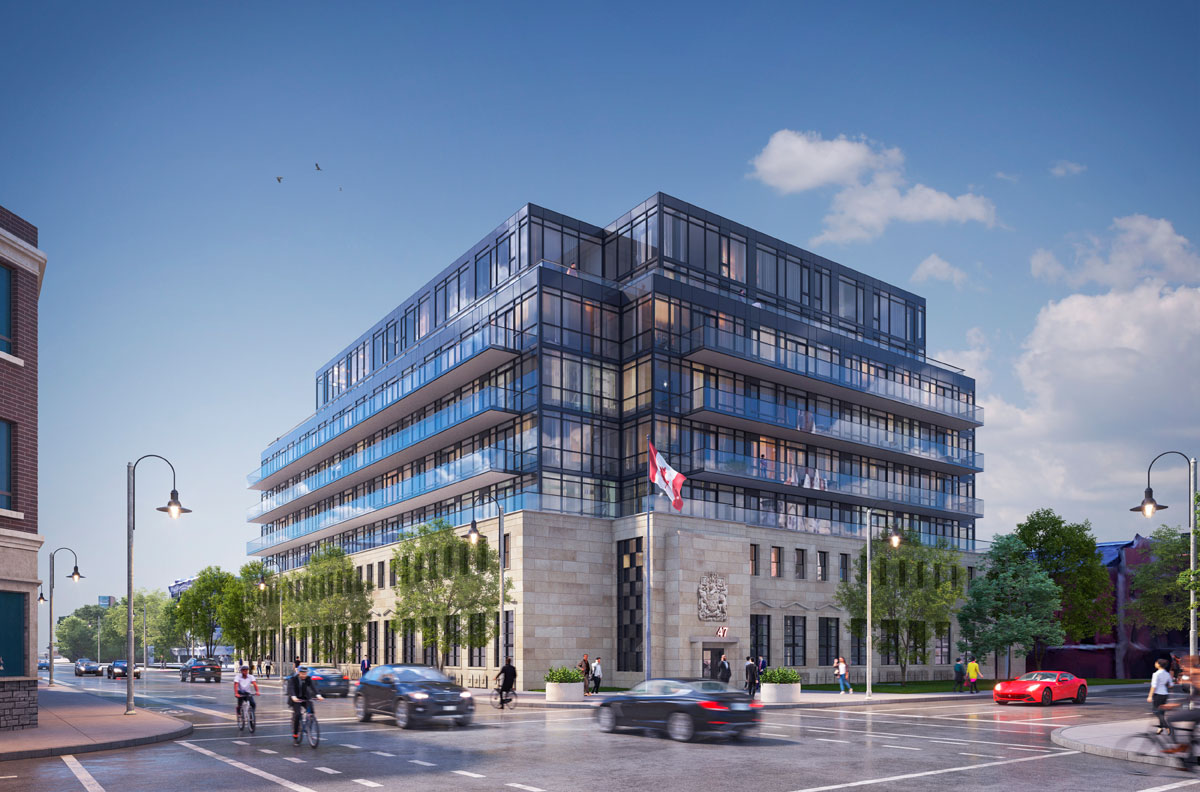 47 Simcoe St S (Oshawa Canada Post building redevelopment, Atria, 7s