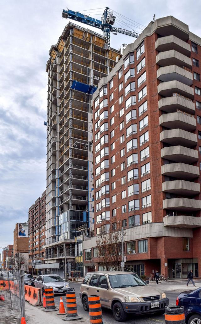 Cladding Installation Underway at Ryerson's Jarvis St Residence Urban