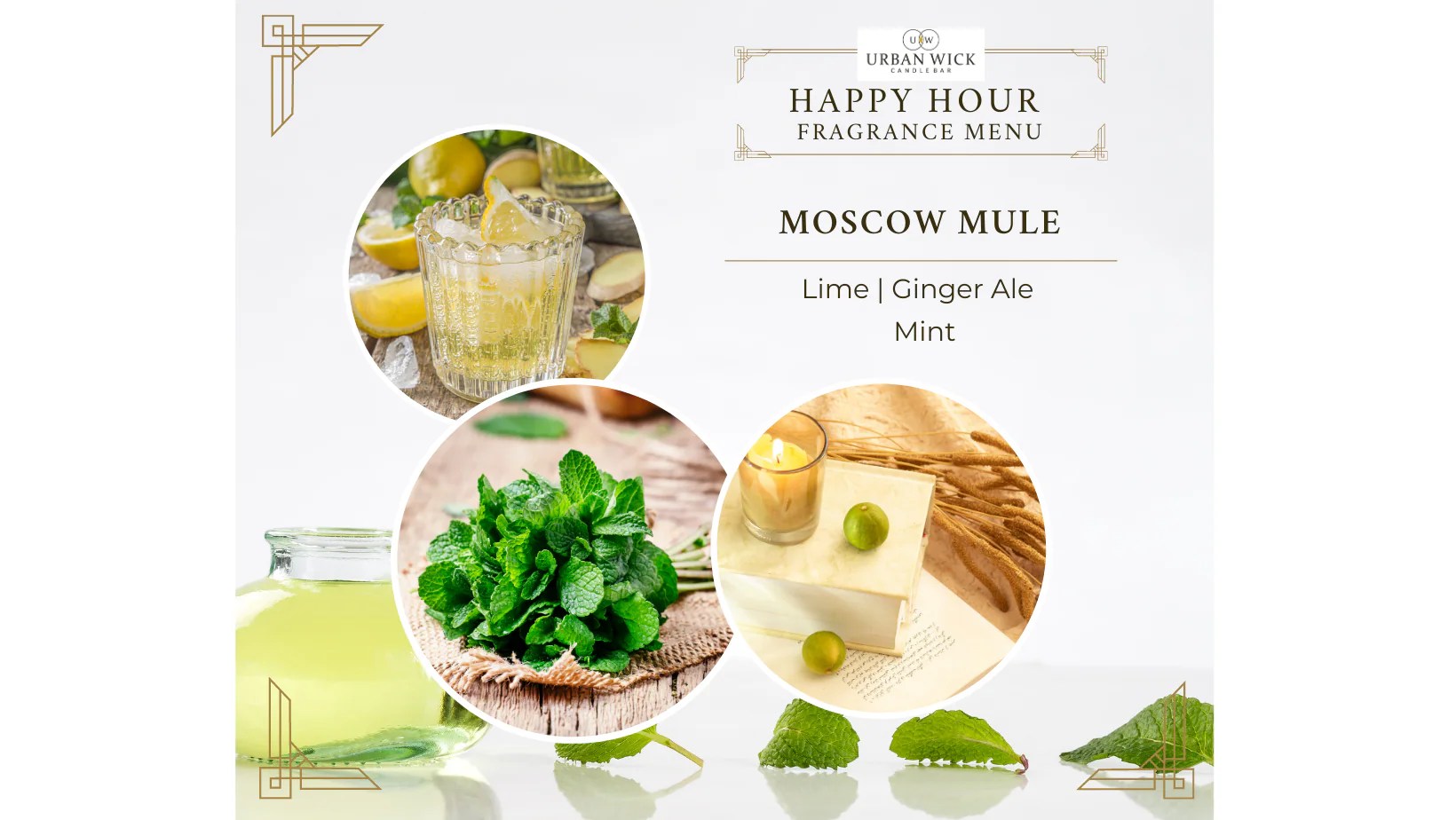 Stirring Sensations Moscow Mule Inspired Candle Urban Wick Candle Bar