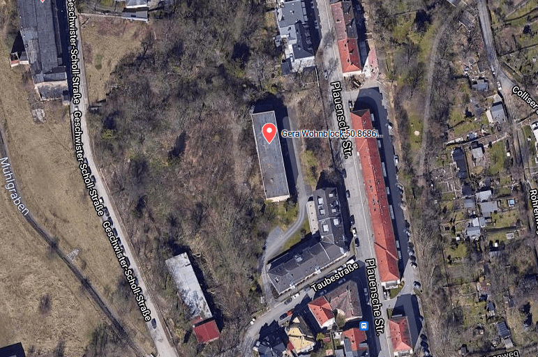 Lost Places Thüringen Karte Gera Wohnblock Urbex Karte und Koordinaten