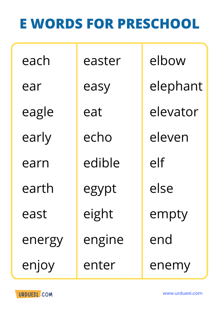 Household Items that Start with the Letter 'E'