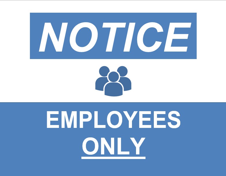Printable Employees Only Sign | room surf.com
