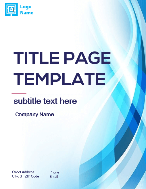 10+ Title Page Template room