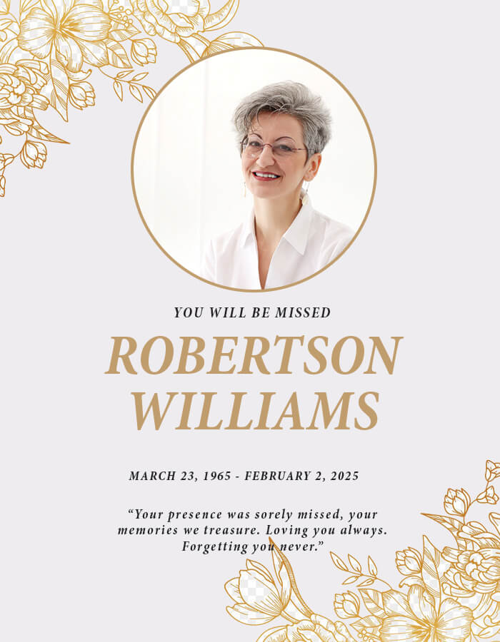 10+ Funeral Program PSD Flyer Template room