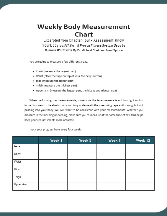 10+ Various Types of Printable Body Measurement Chart Template | room