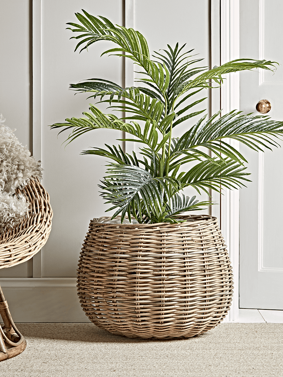 Round Rattan Indoor Planter → Se online her!