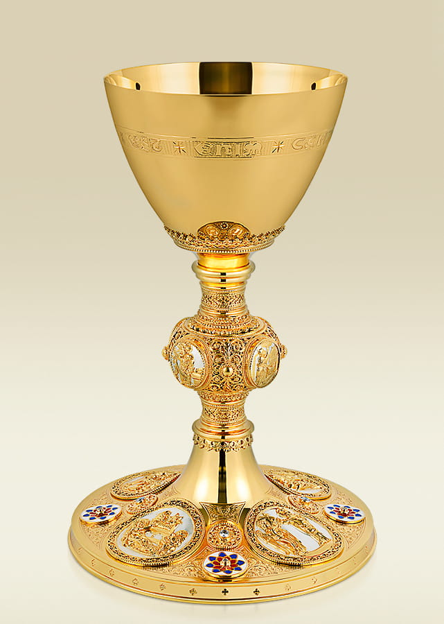 URUSZCZAK Church Goods Chalice 090 with medallions, filigreed node