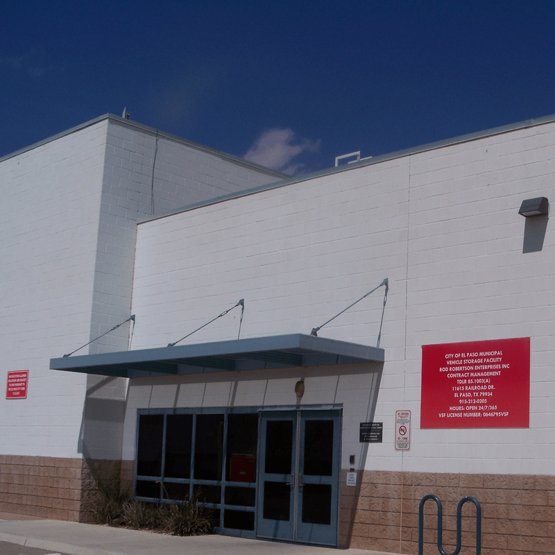 URVMS Vehicle Storage Facility Operating For The City Of El Paso, TX