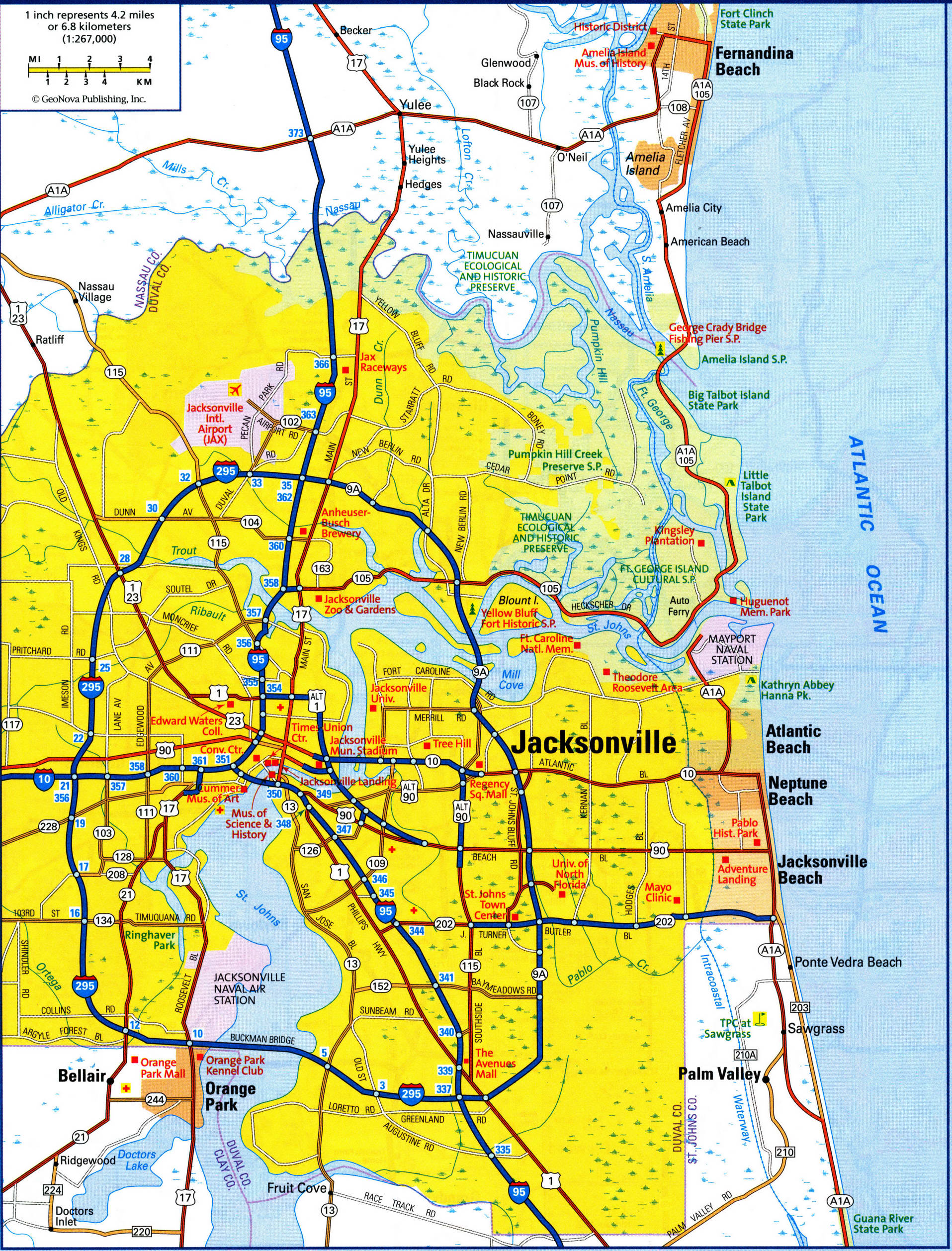 Jacksonville FL city map