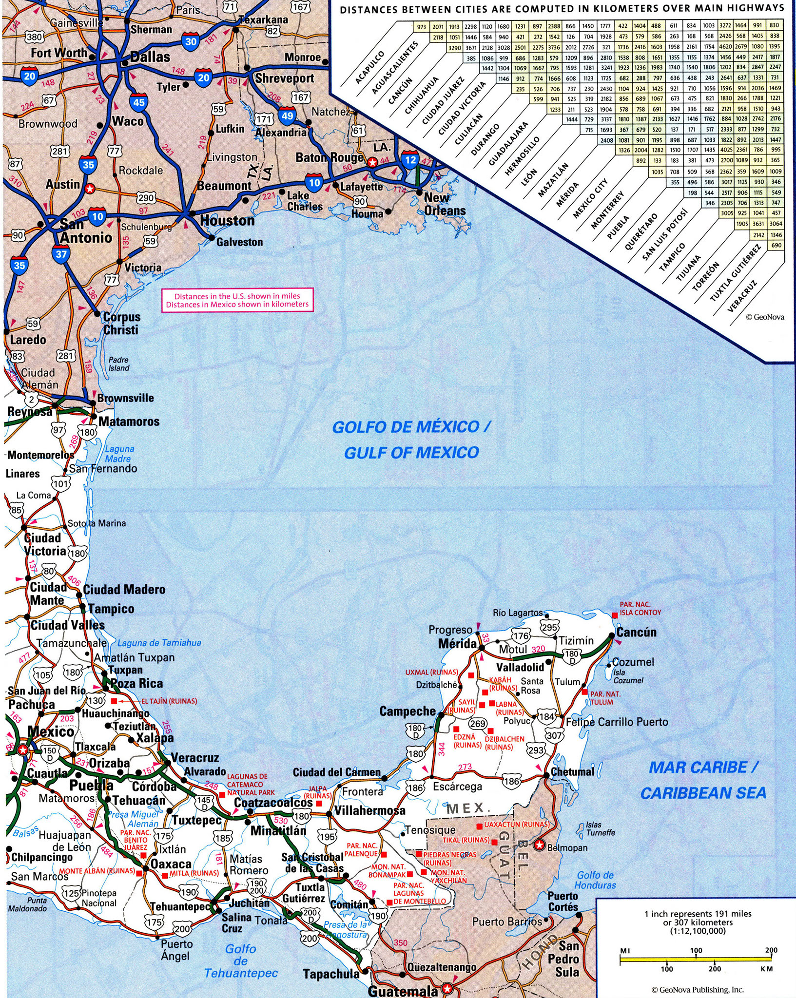 Large Detailed Road And Highways Map Of Mexico Mexico Large Detailed Images
