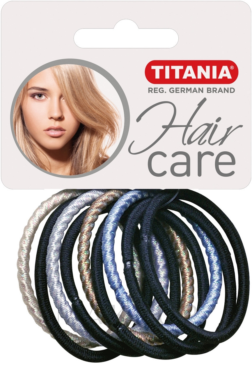 Titania Hair Care Elastic Hair Bands, 9 pcs, multicolored MAKEUP