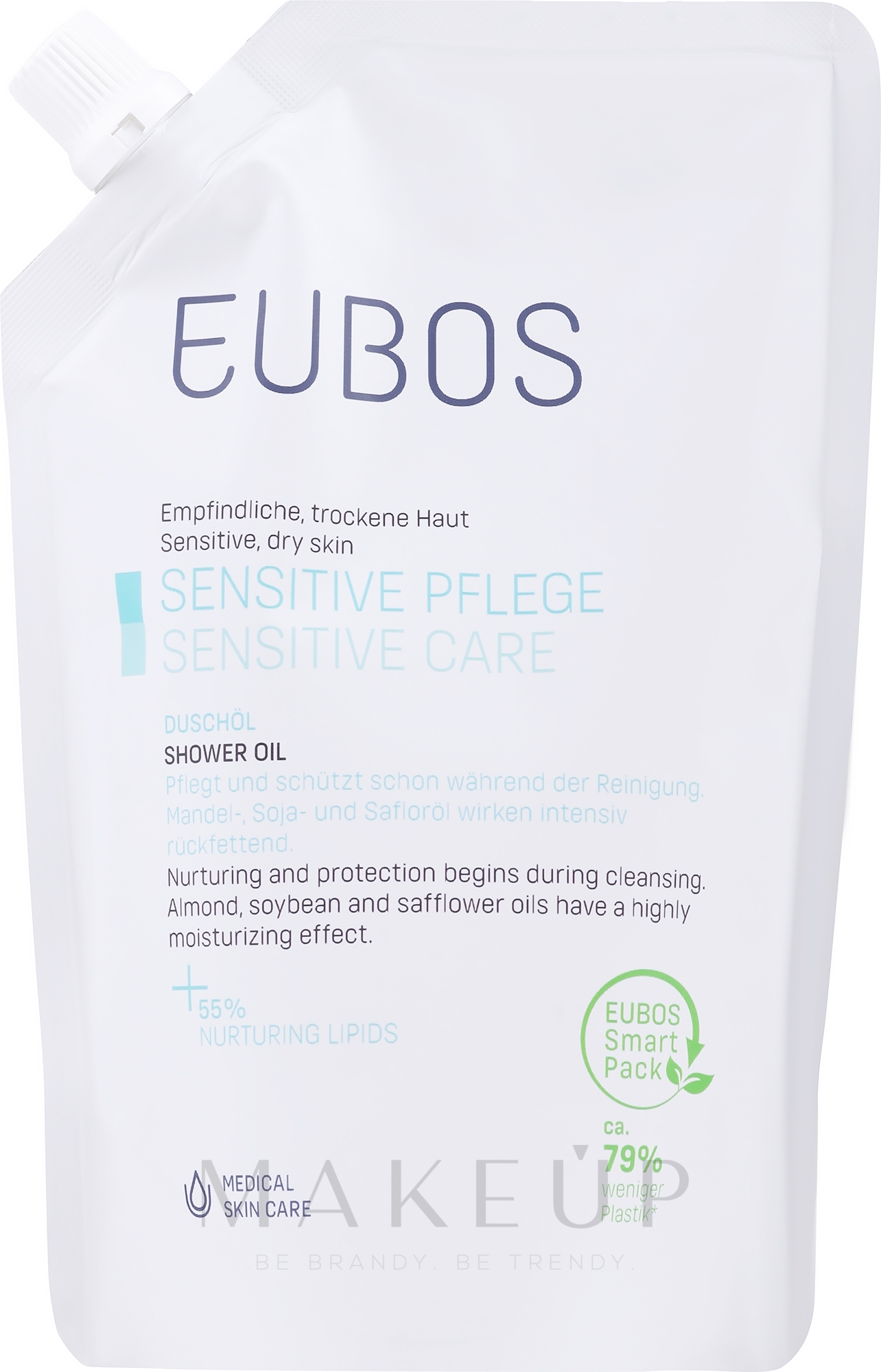Eubos Med Sensitive Skin Shower Oil For Dry & Very Dry Skin Refill