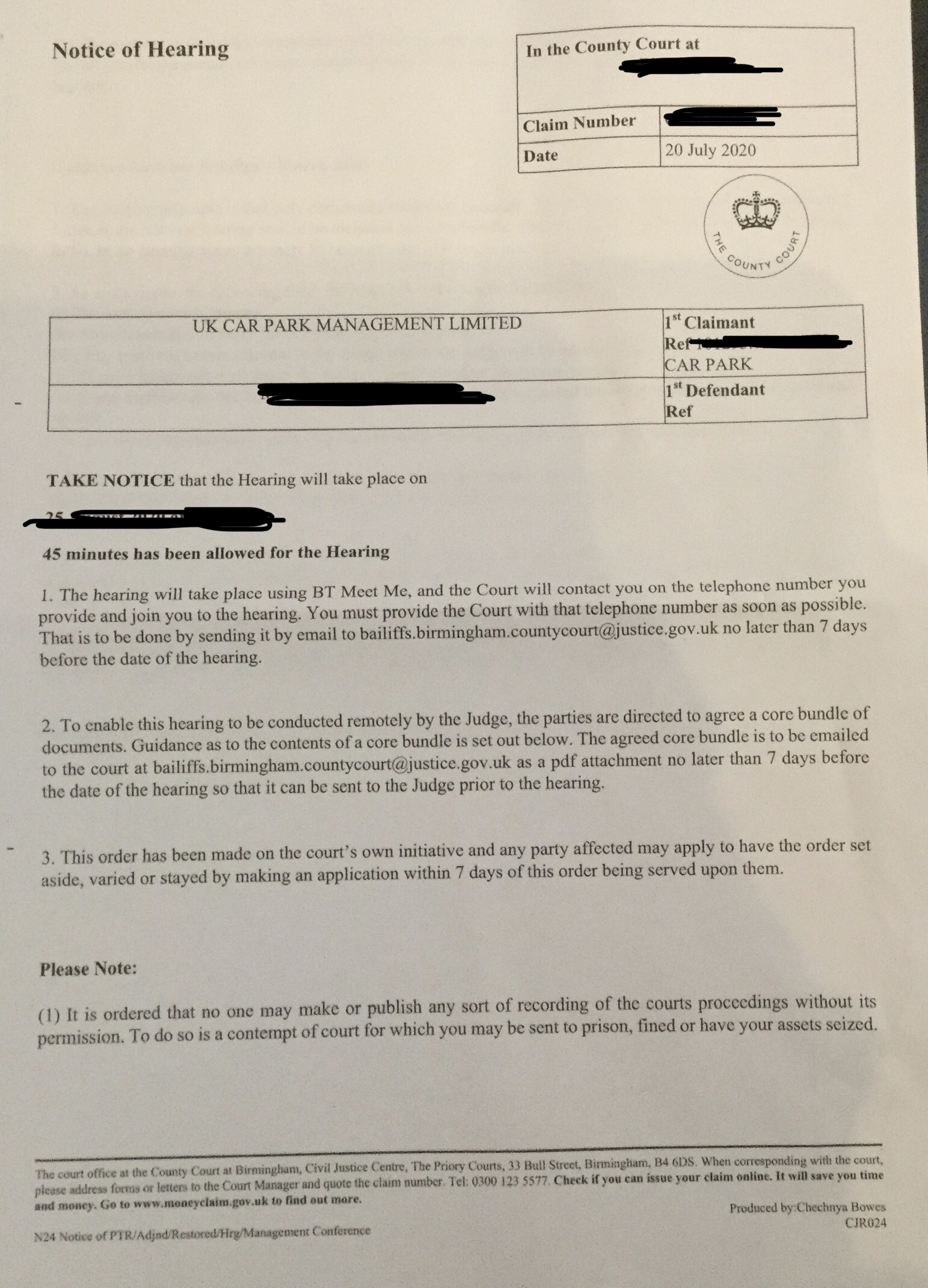 Court form received help requested Page 7 — MoneySavingExpert Forum