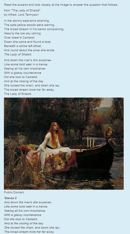 The Scenes Depicted In This Stanza From The Poem And In The Painting Are A. Different Because The - Brainly.com