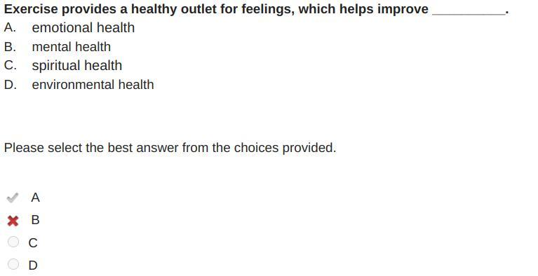 Exercise provides a healthy outlet for feelings, which