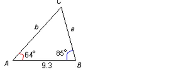 HELP NEEDED!! Calculate the side lengths a and b to two decimal places