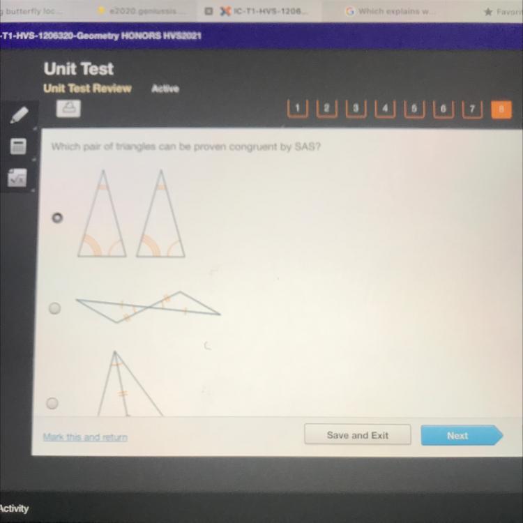 Which Pair Of Triangles Can Be Proven Congruent By Sas? A - Brainly.com