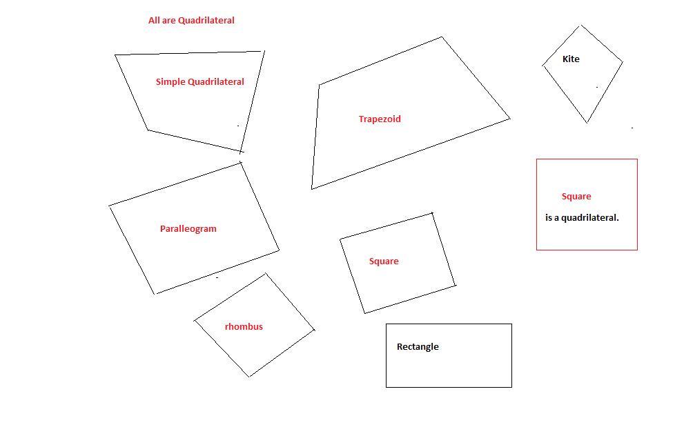 a square is a quadrilateral always sometimes never