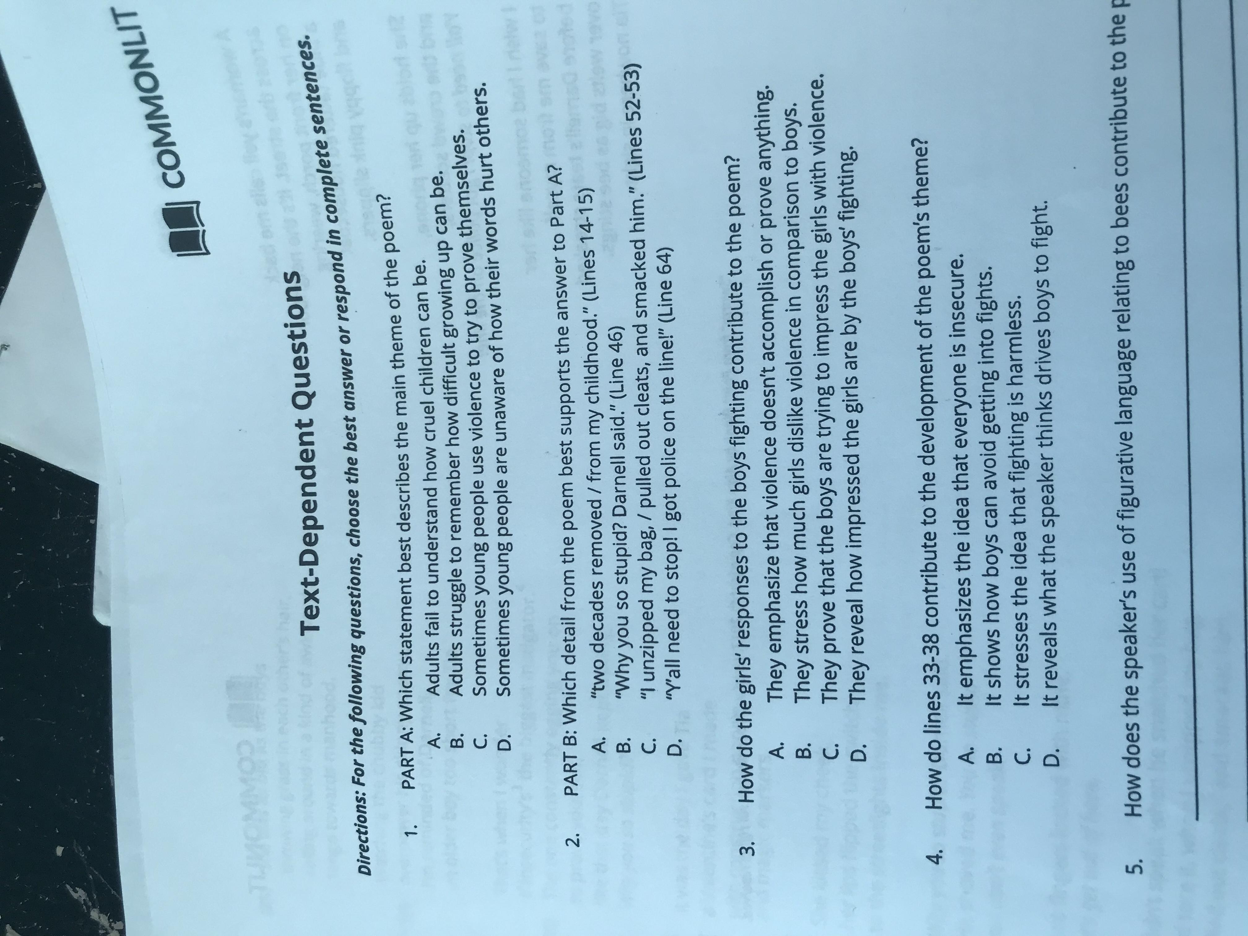 Which Best Describes a List Poem Apex IsmaelhasHarmon