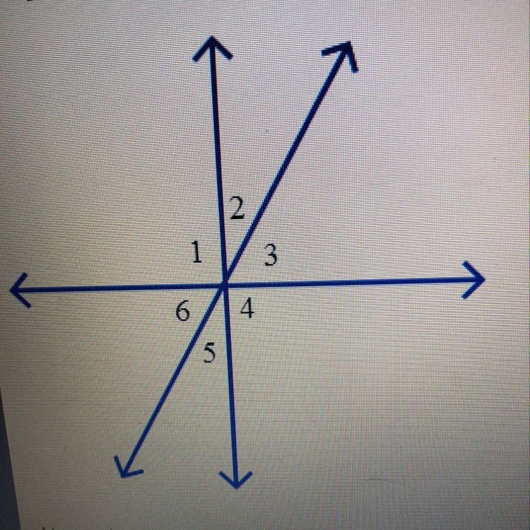 Name The Angle That Is Vertical To Angle 3. A) Angle 1 B) Angle 4 C) Angle 5 D) Angle 6 - Brainly.com
