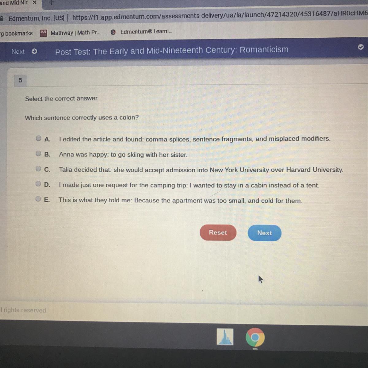 Which Sentence Correctly Uses A Colon? - Brainly.com